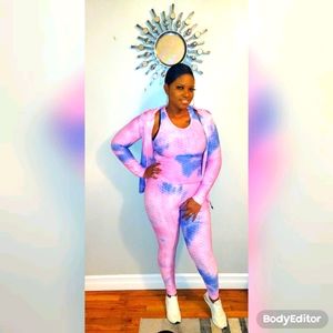 Tye Dye 3 Piece Brazilian Workout Set